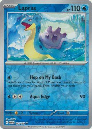 Pokemon Trading Card Game - Lapras - 131/165 - Uncommon Reverse Holo Scarlet & Violet 151