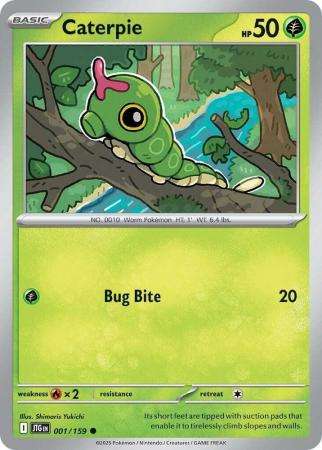 Pokemon Trading Card Game - Caterpie - 001/159 - Common - Journey together