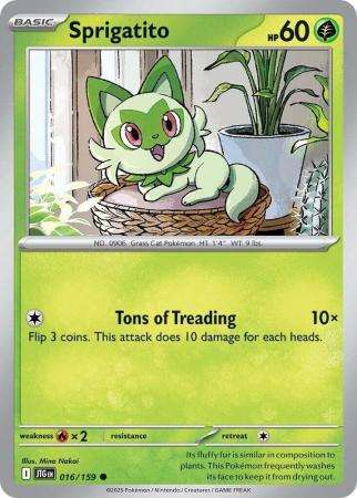 Pokemon Trading Card Game - Sprigatito - 016/159 - Common - Journey together