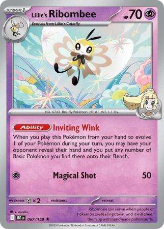 Pokemon Trading Card Game - Lillie's Ribombee - 067/159 - Rare Scarlet & Violet: Journey Toge - Holo