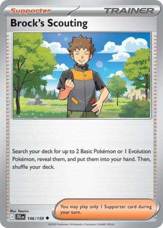 Pokemon Trading Card Game - Brock's Scouting - 146/159 - Uncommon Journey together