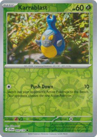 Pokemon Trading Card Game - Karrablast - 009/159 - Common Reverse Holo Journey together