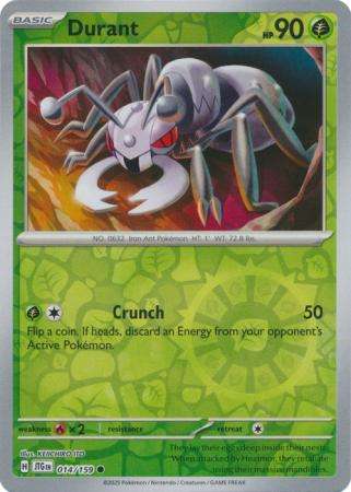 Pokemon Trading Card Game - Durant - 014/159 - Common Reverse Holo Journey together