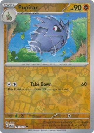 Pokemon Trading Card Game - Pupitar - 081/159 - Common Reverse Holo Journey together