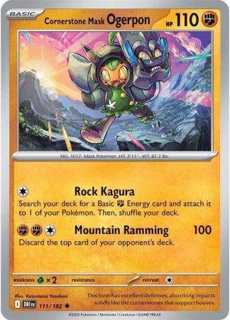 Pokemon Trading Card Game - Cornerstone Mask Ogerpon - 111/182 - Uncommon - Destined Rivals