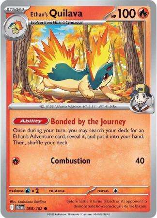 Pokemon Trading Card Game - Ethan's Quilava - 033/182 - Common - Destined Rivals