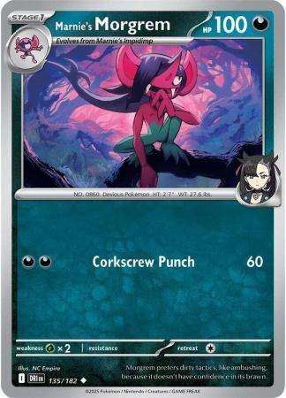 Pokemon Trading Card Game - Marnie's Morgrem - 135/182 - Uncommon - Destined Rivals