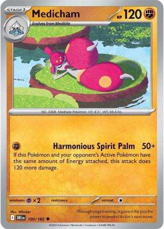 Pokemon Trading Card Game - Medicham - 100/182 - Uncommon - Destined Rivals