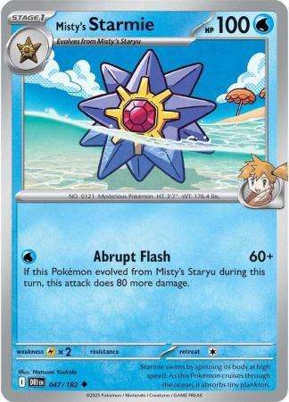 Pokemon Trading Card Game - Misty's Starmie - 047/182 - Uncommon - Destined Rivals