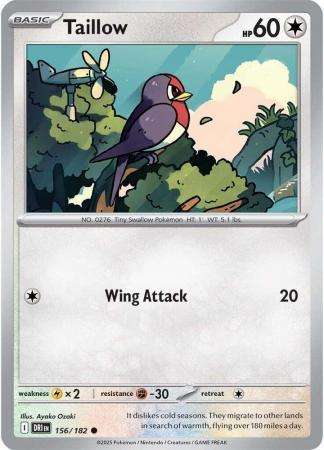 Pokemon Trading Card Game - Taillow - 156/182 - Common Scarlet & Violet: Destined Rivals