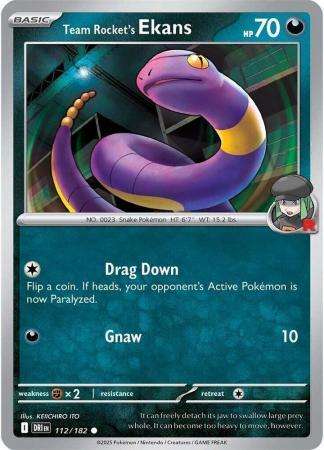 Pokemon Trading Card Game - Team Rocket's Ekans - 112/182 - Common - Destined Rivals