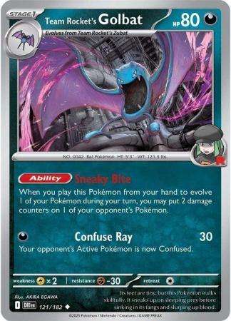 Pokemon Trading Card Game - Team Rocket's Golbat - 121/182 - Uncommon - Destined Rivals