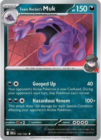 Pokemon Trading Card Game - Team Rocket's Muk - 124/182 - Uncommon - Destined Rivals