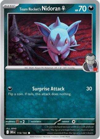 Pokemon Trading Card Game - Team Rocket's Nidoran - 114/182 - Common - Destined Rivals