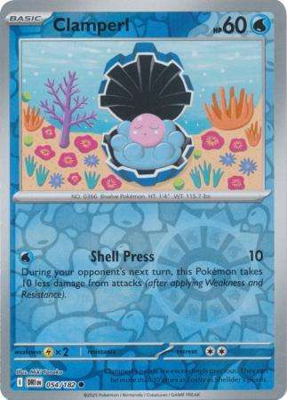 Pokemon Trading Card Game - Clamperl - 054/182 - Reverse Holo - Destined Rivals