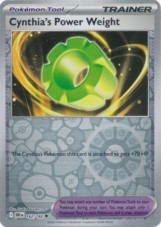 Pokemon Trading Card Game - Cynthia's Power Weight - 162/182 Reverse Holo - Destined Rivals