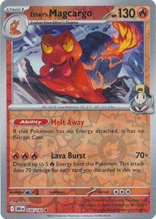 Pokemon Trading Card Game - Ethan's Magcargo - 036/182 - Reverse Holo - Destined Rivals