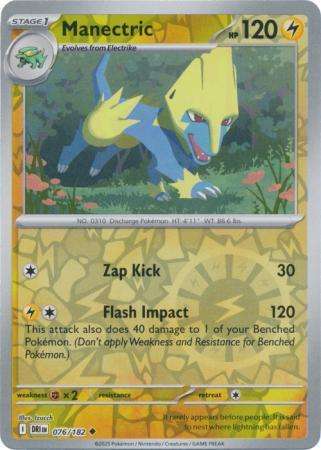 Pokemon Trading Card Game - Manectric - 076/182 - Reverse Holo - Destined Rivals