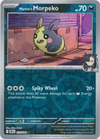 Pokemon Trading Card Game - Marnie's Morpeko - 137/182 - Reverse Holo - Destined Rivals