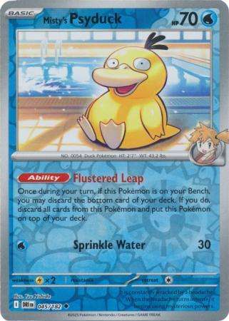 Pokemon Trading Card Game - Misty's Psyduck - 045/182 - Reverse Holo - Destined Rivals