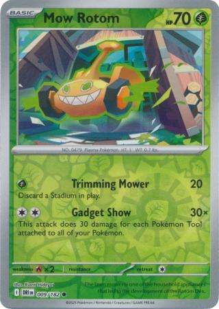 Pokemon Trading Card Game - Mow Rotom - 009/182 - Reverse Holo - Destined Rivals