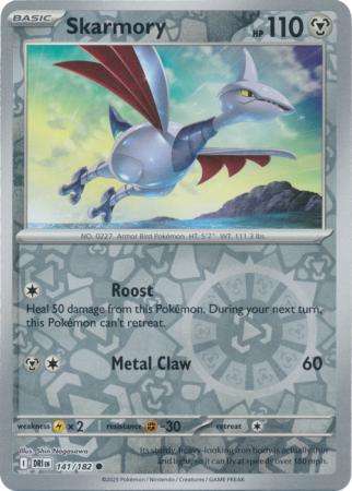 Pokemon Trading Card Game - Skarmory - 141/182 - Reverse Holo - Destined Rivals