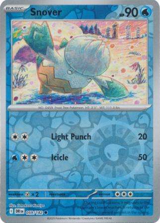 Pokemon Trading Card Game - Snover - 059/182 - Reverse Holo - Destined Rivals