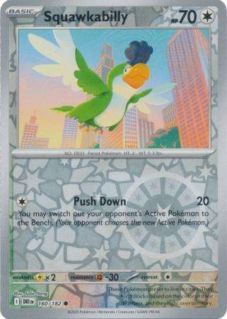 Pokemon Trading Card Game - Squawkabilly - 160/182 - Reverse Holo - Destined Rivals