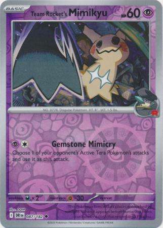 Pokemon Trading Card Game - Team Rocket's Mimikyu - 087/182 - Reverse Holo - Destined Rivals