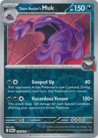 Pokemon Trading Card Game - Team Rocket's Muk - 124/182 - Reverse Holo - Destined Rivals