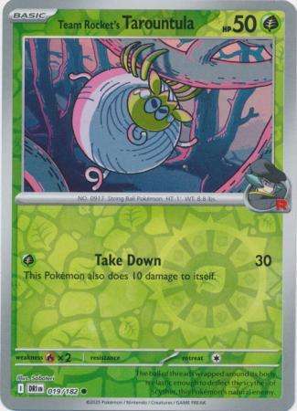 Pokemon Trading Card Game - Team Rocket's Tarountula - 019/182 - Reverse Holo - Destined Rivals