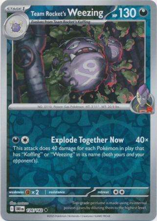 Pokemon Trading Card Game - Team Rocket's Weezing - 126/182 - Reverse Holo - Destined Rivals