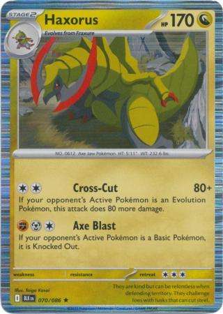 Pokemon Trading Card Game - Haxorus - 070/086 - Holo Rare - Black Bolt