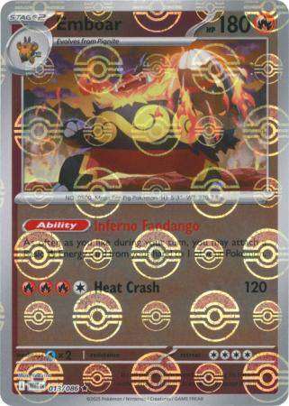 Pokemon Trading Card Game - Emboar (Poke Ball Pattern) - SV: White Flare (WHT)