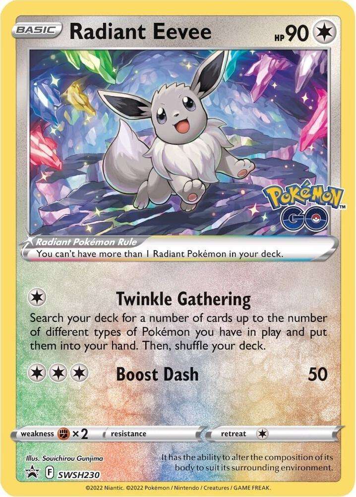 Pokemon Trading Card Game - Radiant Eevee - SWSH230 - Radiant Rare Pokemon Sword & Shield Promos