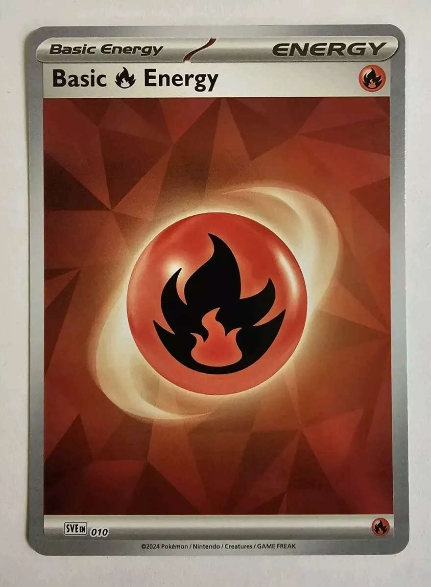 Pokemon Trading Card Game - 2025 Prismatic Evolutions Holo Basic Fire Energy 010