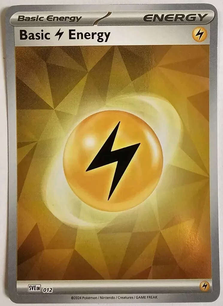Pokemon Trading Card Game - 2025 Prismatic Evolutions Holo Basic Lightning Energy 012