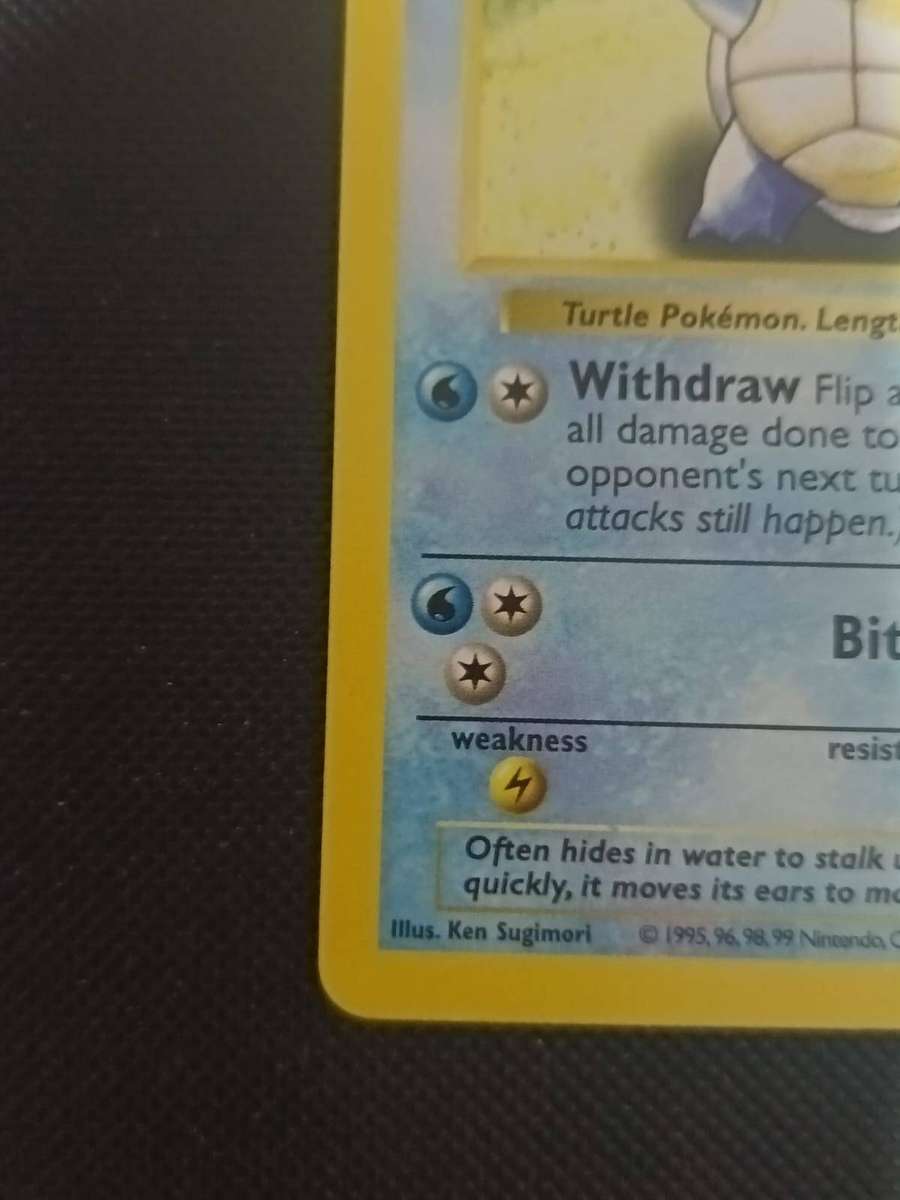 Pokemon Trading Card Game - Wartortle Base Set (Shadowless) Uncommon 42 Shadowless