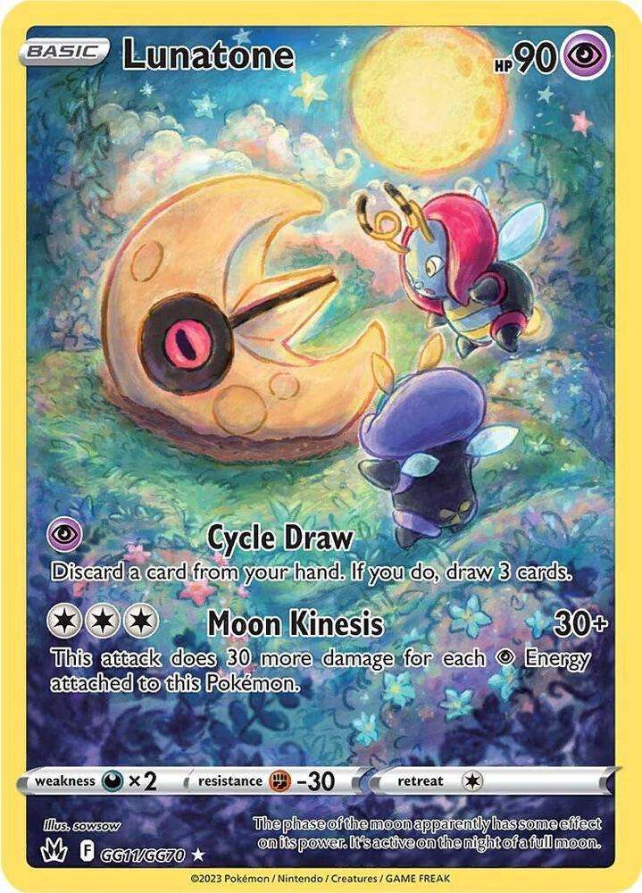Pokemon Trading Card Game - Lunatone - Crown Zenith: Galarian Gallery (CRZ:GG)