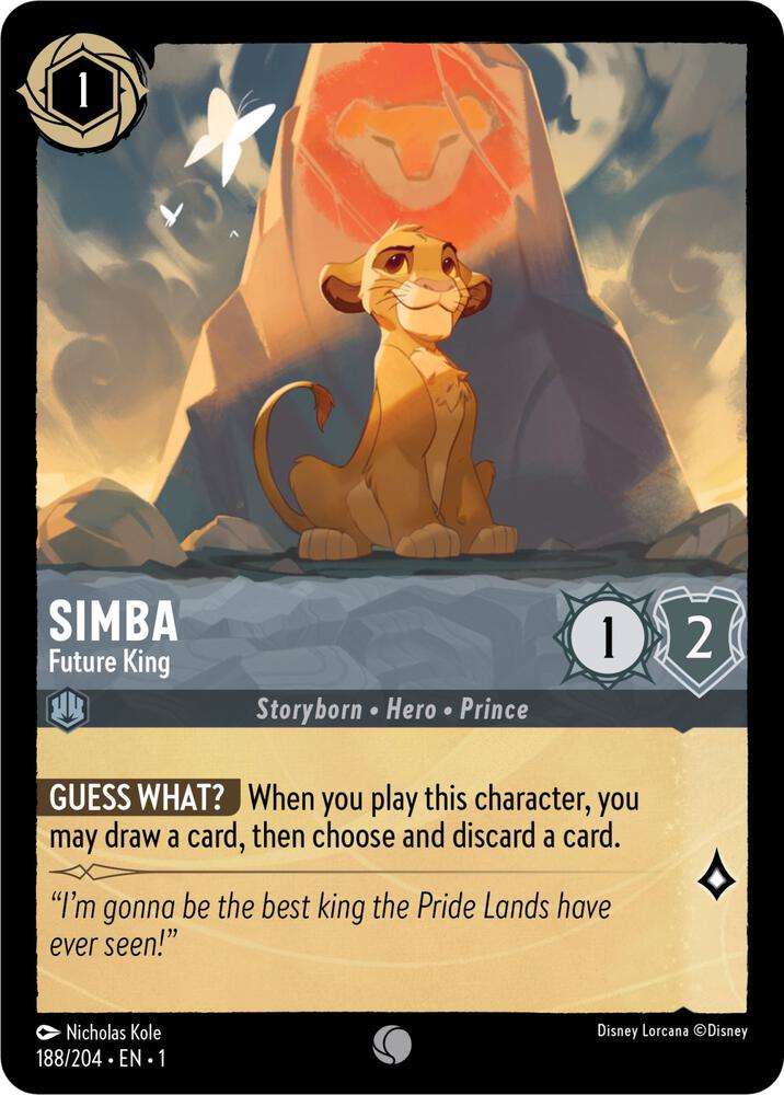 Disney Lorcana Trading Card Game - Simba - Future King - The First Chapter (1)