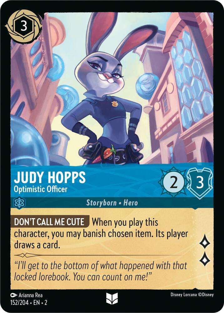 Disney Lorcana Trading Card Game - Judy Hopps - Optimistic Officer - Rise of the Floodborn (2)