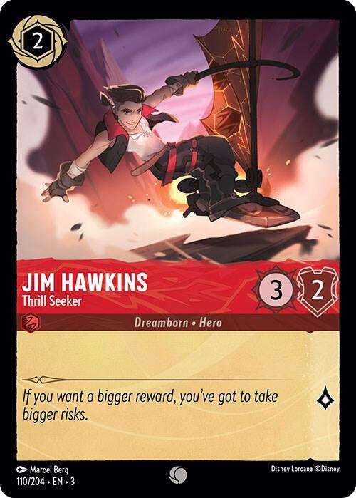 Disney Lorcana Trading Card Game - Jim Hawkins - Thrill Seeker - Into the Inklands (3)