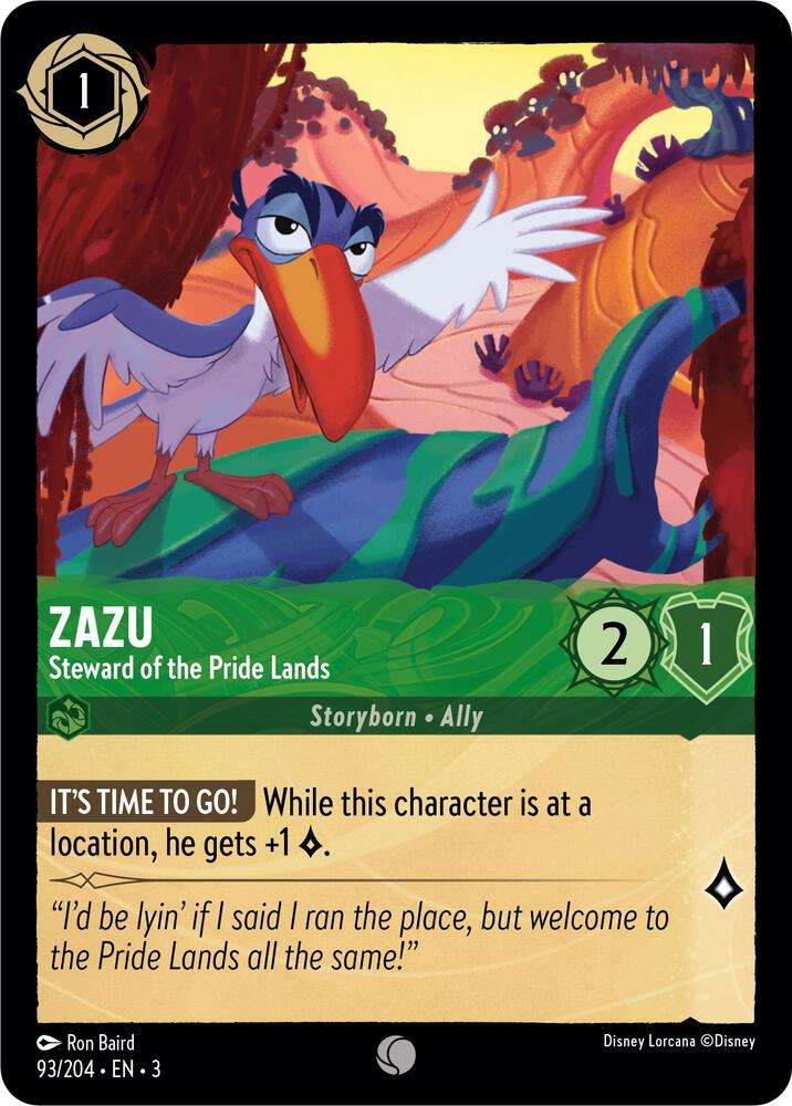 Disney Lorcana Trading Card Game - Zazu - Steward of the Pride Lands - Into the Inklands (3)