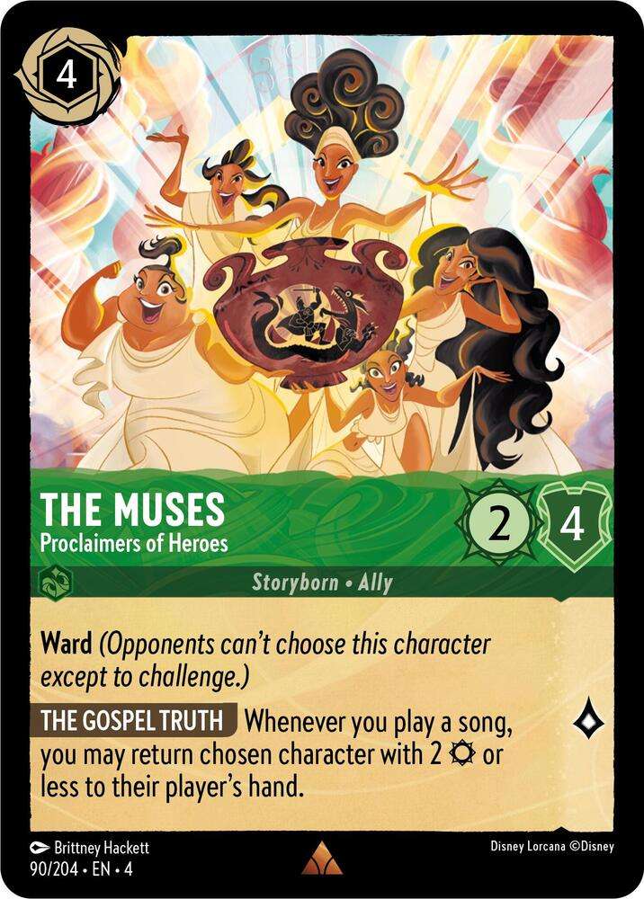 Disney Lorcana Trading Card Game - Rare - The Muses - Proclaimers of Heroes - Ursula's Return