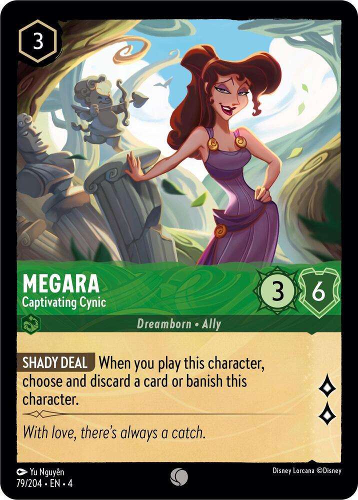 Disney Lorcana Trading Card Game - Megara - Captivating Cynic - Ursula's Return (4)