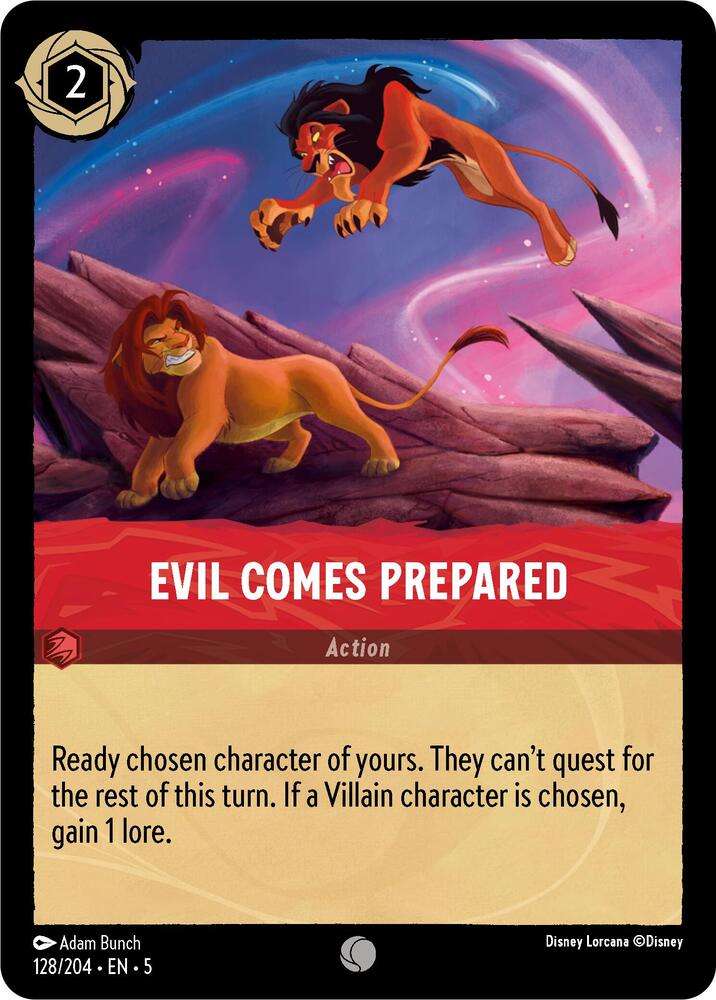 Disney Lorcana Trading Card Game - Evil Comes Prepared - Shimmering Skies (5)