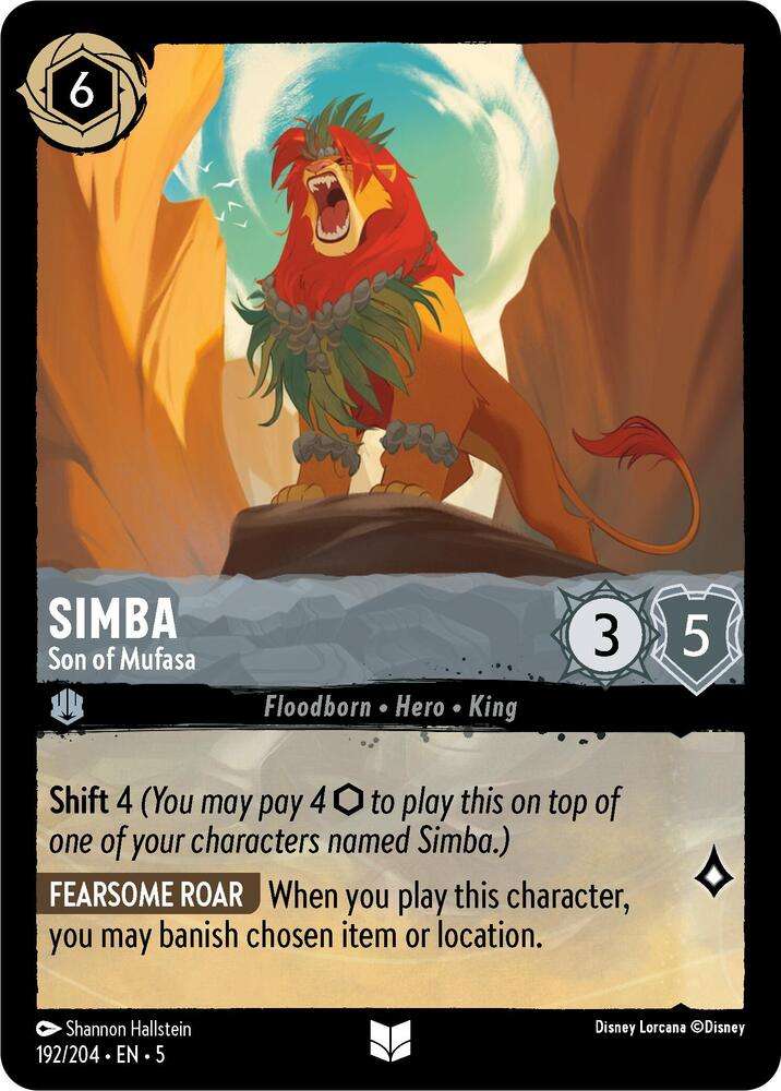 Disney Lorcana Trading Card Game - Simba - Son of Mufasa - Shimmering Skies (5)