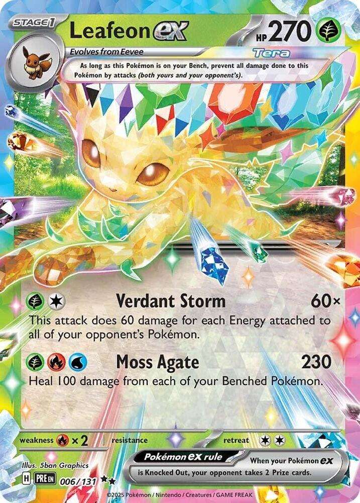 Pokemon Trading Card Game - Leafeon ex - 006/131 - SV: Prismatic Evolutions
