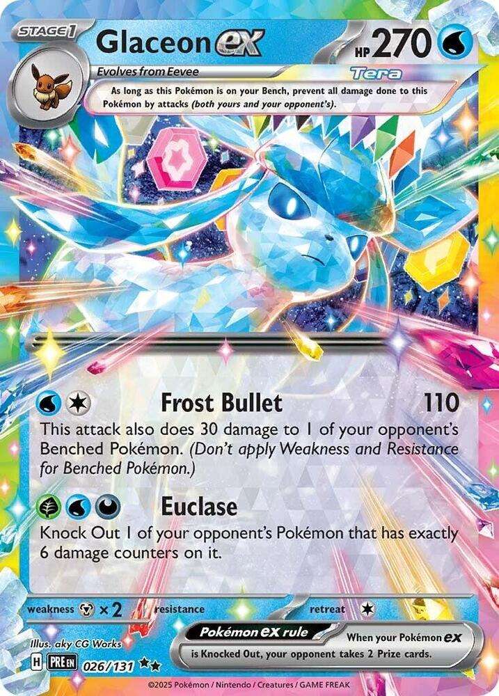 Pokemon Trading Card Game - Glaceon ex - 026/131 - SV: Prismatic Evolutions