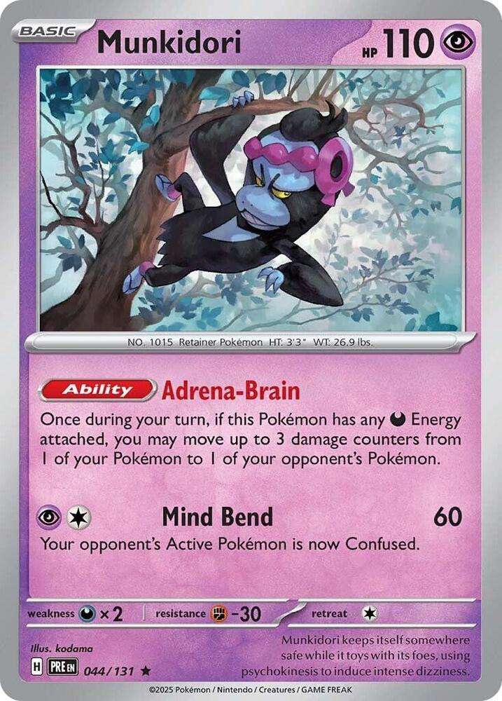 Pokemon Trading Card Game - Munkidori - SV: Prismatic Evolutions 044/131 / Rare Holo